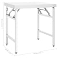 Miniatyrbillede 7 af 8: vidaXL foldbart arbejdsbord til køkken 85x60x80 cm rustfrit stål