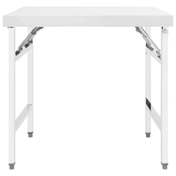vidaXL foldbart arbejdsbord til køkken 85x60x80 cm rustfrit stål