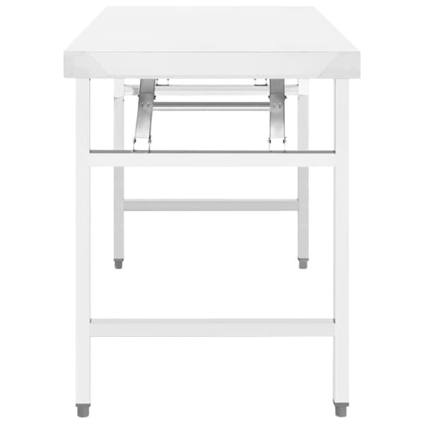 vidaXL foldbart arbejdsbord til køkken 120x60x80 cm rustfrit stål