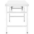 Miniatyrbillede 3 af 8: vidaXL foldbart arbejdsbord til køkken 120x60x80 cm rustfrit stål