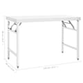 Miniatyrbillede 7 af 8: vidaXL foldbart arbejdsbord til køkken 120x60x80 cm rustfrit stål