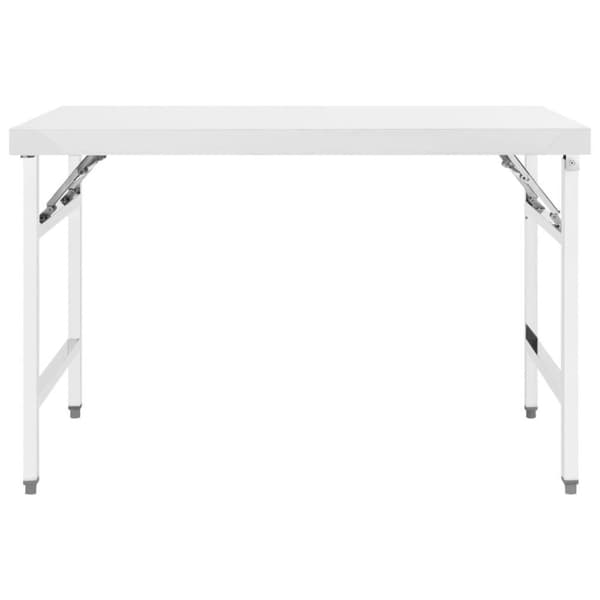 vidaXL foldbart arbejdsbord til køkken 120x60x80 cm rustfrit stål