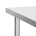 Miniatyrbilde 5 av 8: vidaXL Arbeidsbord for kjøkken med hjul 100x45x85 cm rustfritt stål