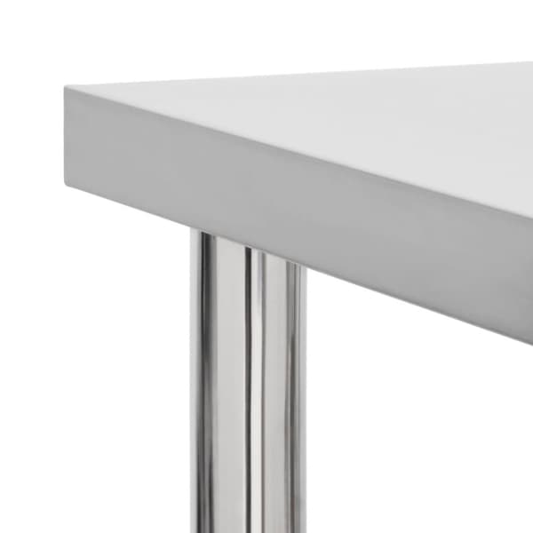 vidaXL Arbetsbord med hjul 80x45x85 cm rostfritt stål