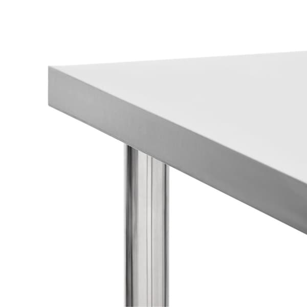 vidaXL arbejdsbord med hjul til køkken 100x45x85 cm rustfrit stål