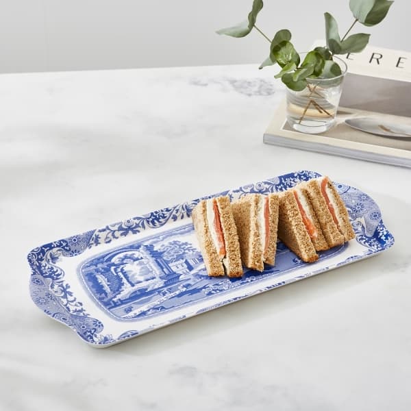 Blue Italian Sandwich Tray 38.5 x 16.5cm - Spode