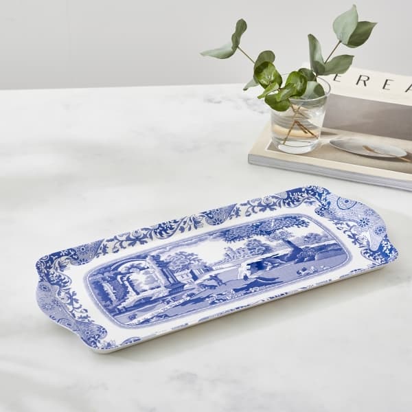 Blue Italian Sandwich Tray 38.5 x 16.5cm - Spode