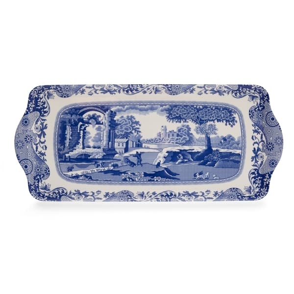 Blue Italian Sandwich Tray 38.5 x 16.5cm - Spode