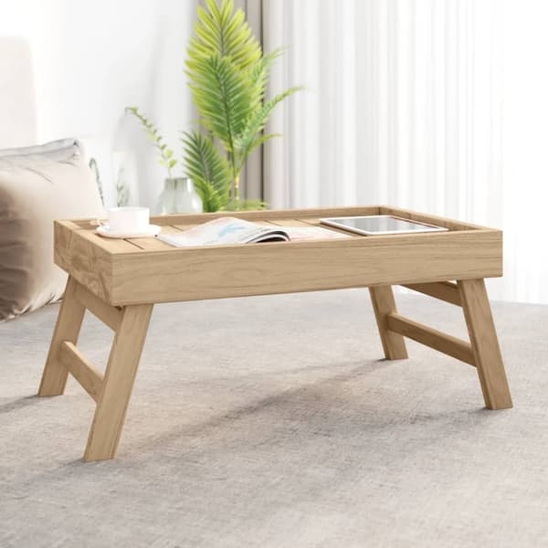 vidaXL Sammenleggbart brett 55x35x25 cm heltre teak