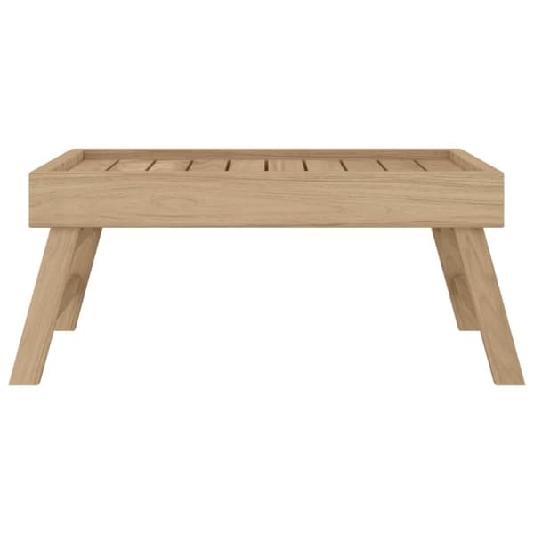 vidaXL foldbar bakke 55x35x25 cm massivt teaktræ