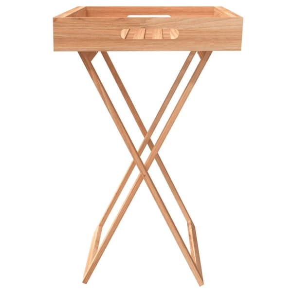 vidaXL Hopfällbart brickbord 52x36x56,5 cm massivt valnötsträ