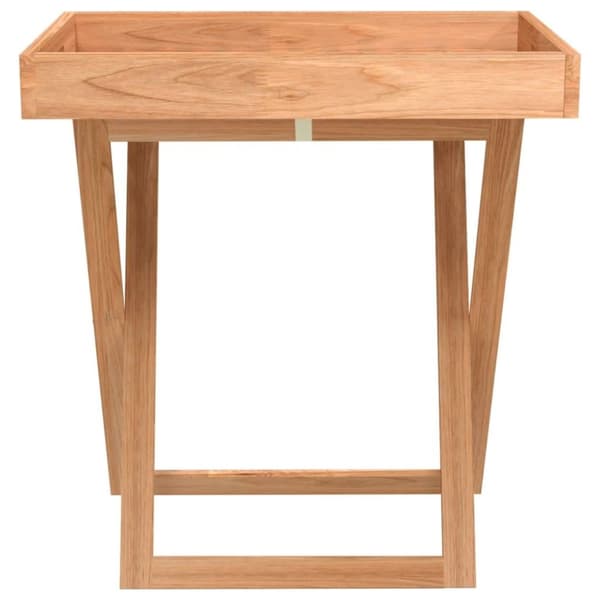 vidaXL Hopfällbart brickbord 52x36x56,5 cm massivt valnötsträ
