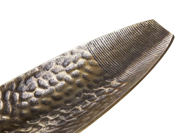 Serveringsfad Guld Metal 45 x 15 cm Aflang Dekorativt Fad Bordpynt til Spisebord til Spisestue Tilbehør Pyntebakke