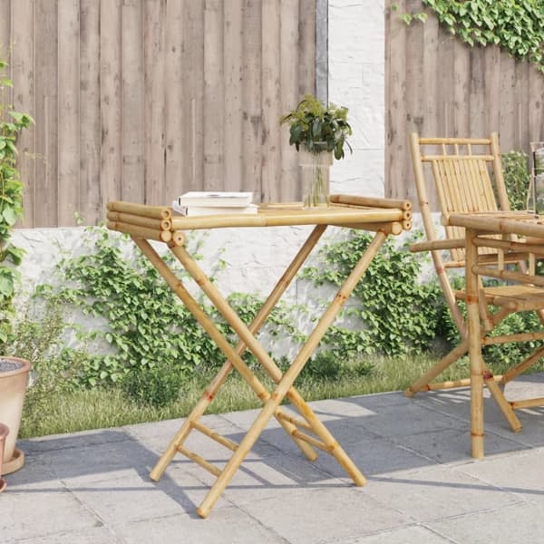 vidaXL Sammenleggbart brettbord 70,5x42,5x80 cm bambus
