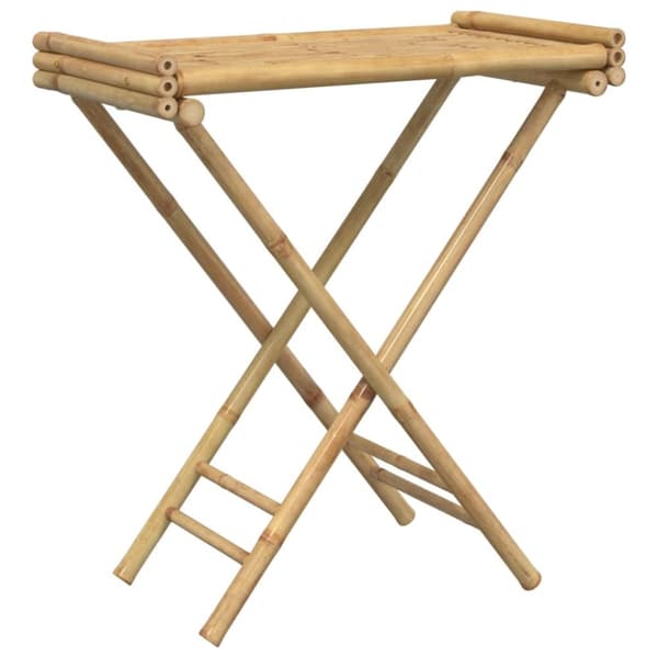 vidaXL foldbart bakkebord 70,5x42,5x80 cm bambus -  Serveringsbakker