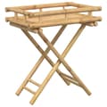 Miniatyrbillede 8 af 11: vidaXL foldbart bakkebord 60x40x68 cm bambus -  Serveringsbakker
