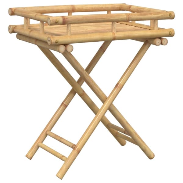The Living Store Hopfällbart brickbord 60x40x68 cm bambu -  Serveringsbrickor