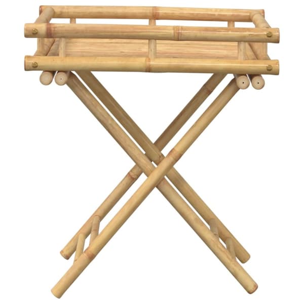 The Living Store Hopfällbart brickbord 60x40x68 cm bambu -  Serveringsbrickor