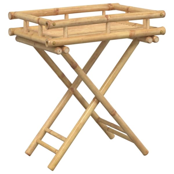 The Living Store Hopfällbart brickbord 60x40x68 cm bambu -  Serveringsbrickor