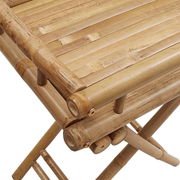 The Living Store Hopfällbart brickbord 60x40x68 cm bambu -  Serveringsbrickor