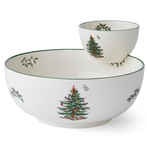 Christmas Tree Chip & Dip, Ø 25cm - Spode