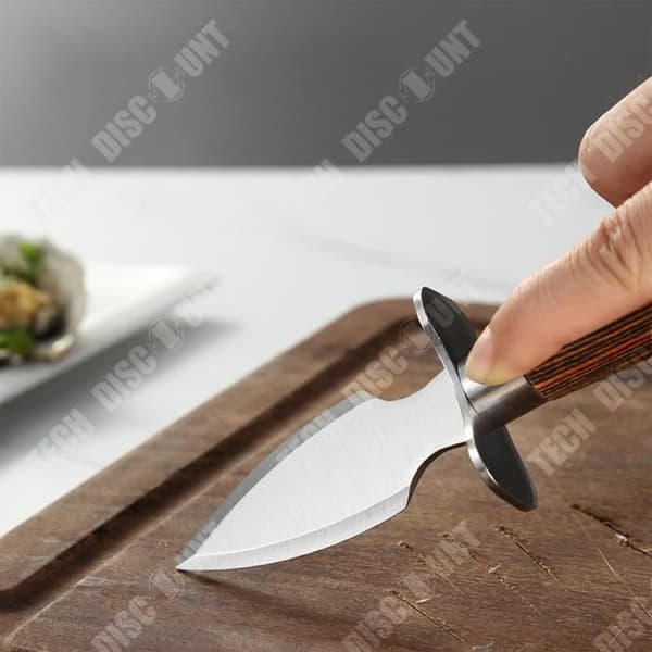 TD® färgat trähandtag Oyster Opener Tool Rostfritt stål Tjockrostat Oyster Tool