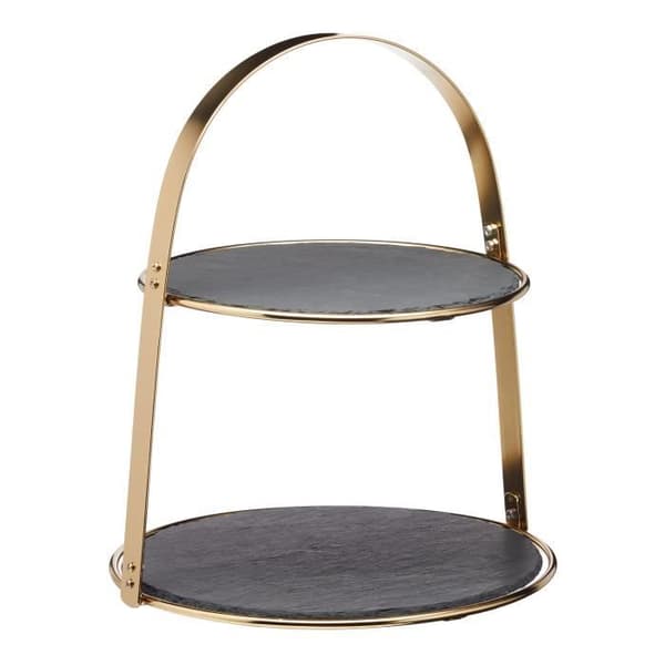 Artesà 2-vånings cirkulär skifferkaka och aptitretare
