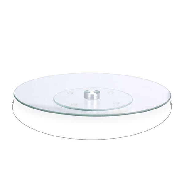 Relaxdays Turntable 360° tårtor Konditoriglas presentationstallrik 30 cm servering för att dekorera, transparent