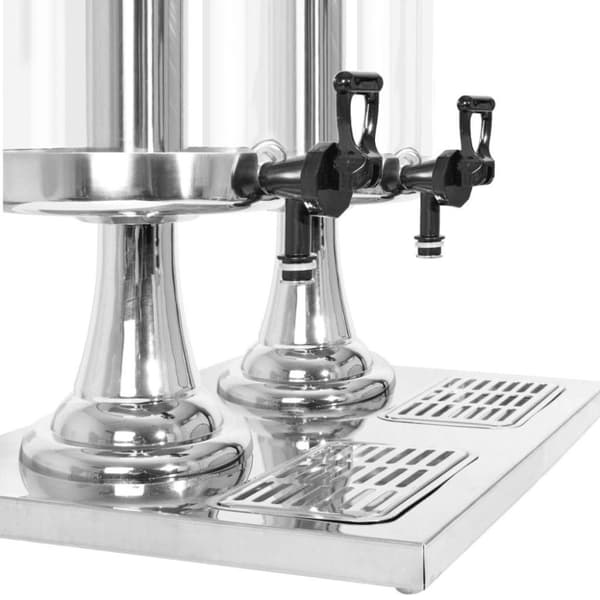 vidaXL Dobbel juicedispenser rustfritt stål 2 x 8 L
