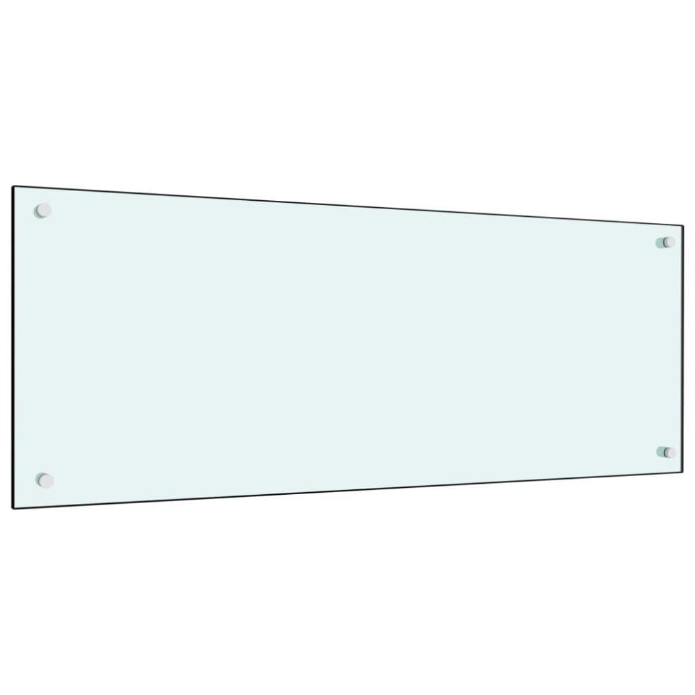 vidaXL stænkplade til køkkenet 100 x 40 cm hærdet glas hvid