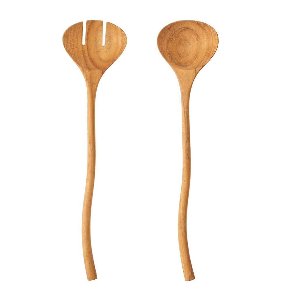 Salatbestik Brun Teak