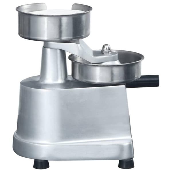 vidaXL Hamburgerpresse med 500 stk mellomleggspapir aluminium 13 cm