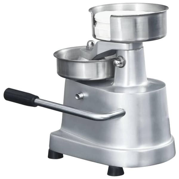vidaXL Hamburgerpresse med 500 stk mellomleggspapir aluminium 13 cm