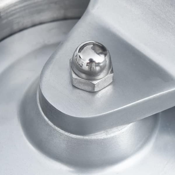 vidaXL Hamburgerpresse med 500 stk mellomleggspapir aluminium 13 cm