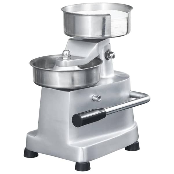 vidaXL Hamburgerpresse med 500 stk mellomleggspapir aluminium 13 cm
