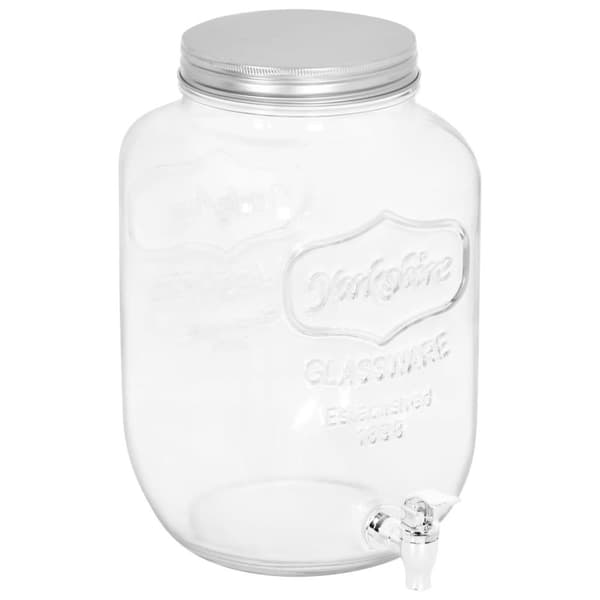 vidaXL Glasbehållare med tappkran 8050 ml glas