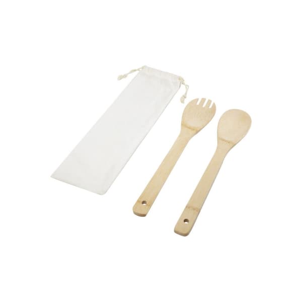 Bullet Endiv Bamboo Serving Utensil Set Beige One Size