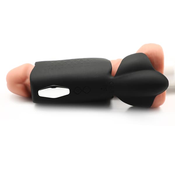 Skönt vibrerande handtag för onani - 10 hastigheter, medicinsk silikon, USB-laddning