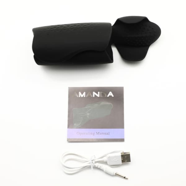 Skönt vibrerande handtag för onani - 10 hastigheter, medicinsk silikon, USB-laddning