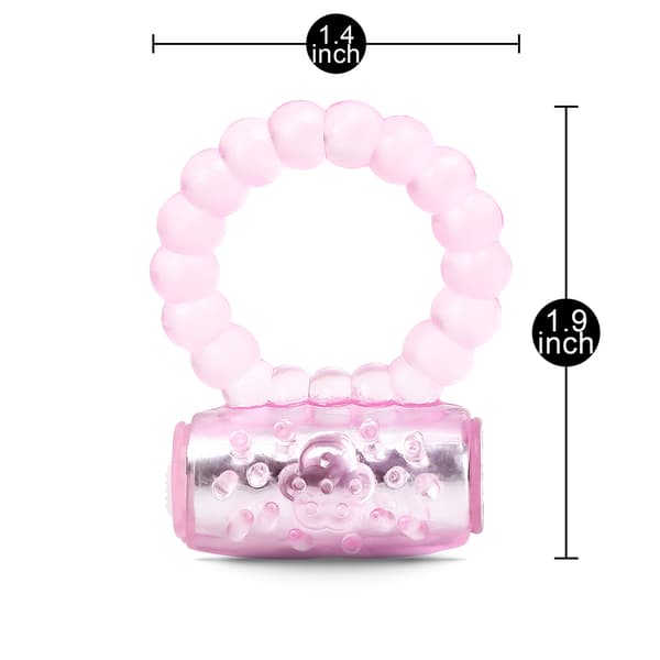 Vibrerande Penisring med Rosa Pärlor