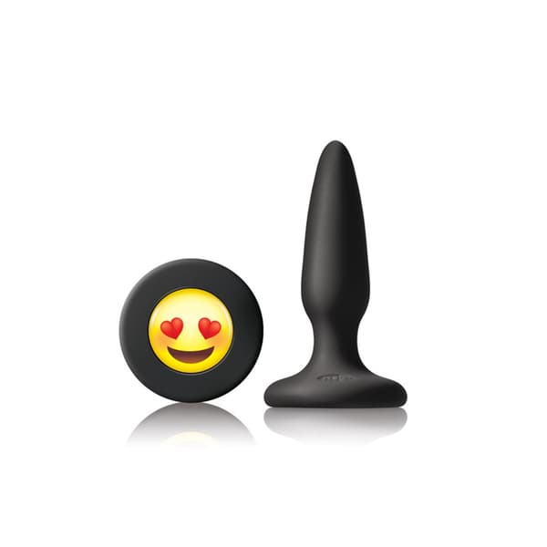 Moji's ILY Sort Mini Silikone Plug med Emoji