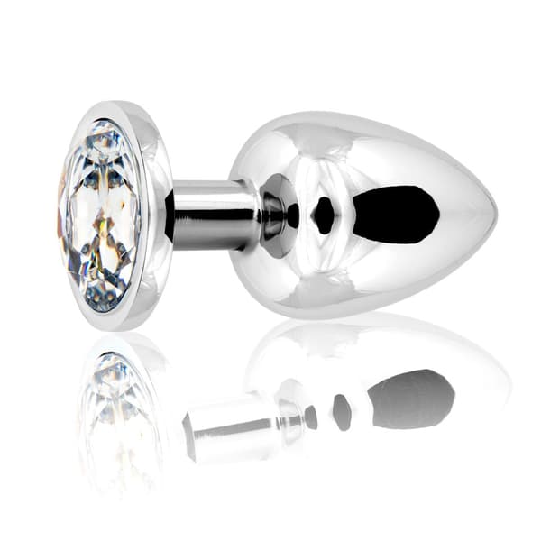 Metal Plug Large - Silver/Clear