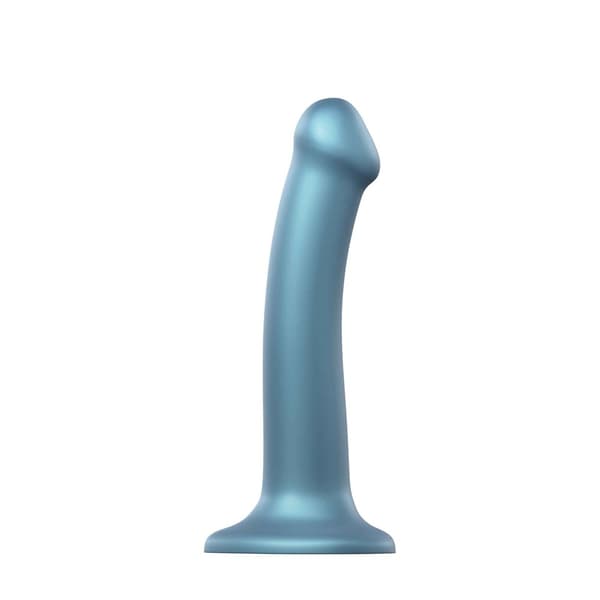 Mono Density Dildo Metallic Shine sininen - 18 cm