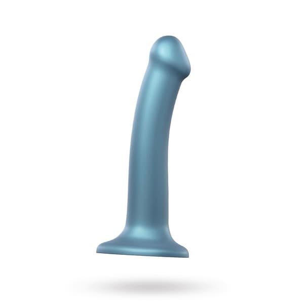 Mono Density Dildo Metallic Shine sininen - 18 cm