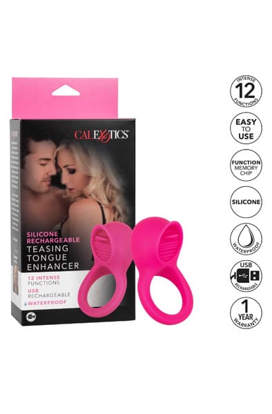 Cal Exotics Teasing Tongue Enhancer Penisring med vibrator