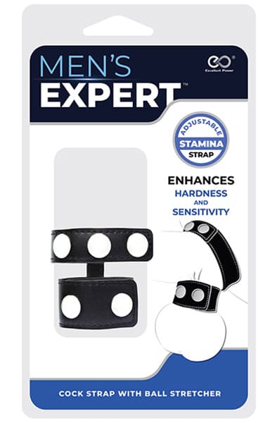 Mens Expert Cock Strap With Ball Stretcher Ball stretcher
