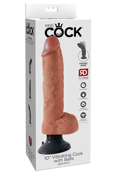 Pipedream King Cock Vibrating 25,5 cm Dildo med vibrator