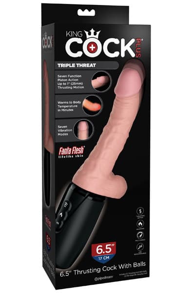 King Cock Plus Triple Threat Vibrerende dildo
