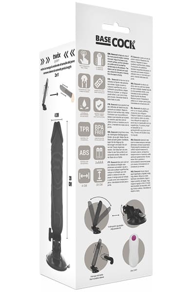 Basecock Twix System 20 cm Värisevä dildo