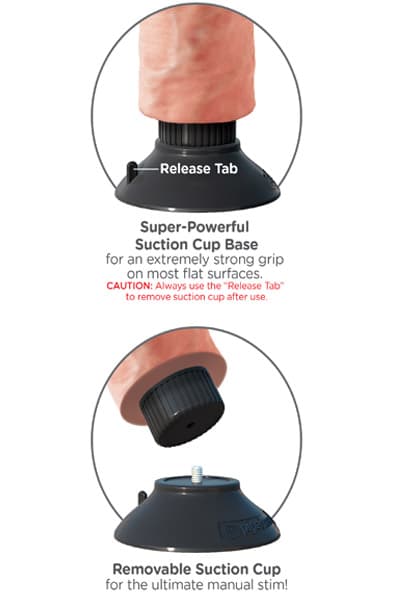 King Cock Vibrating Cock With Balls 18 cm Dildo med vibrator